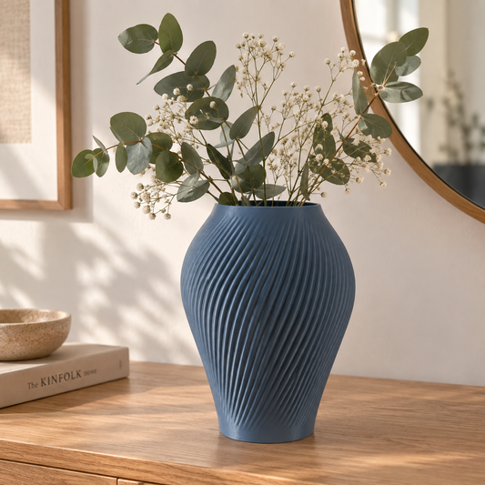 ANTIQUE Vase étanche d'origine végétale Bleu