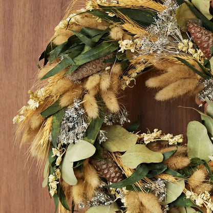 Couronne de fleurs Argent Givré