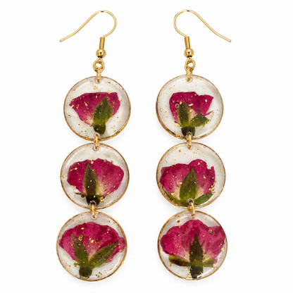 Boucles d’oreilles Trio de Roses