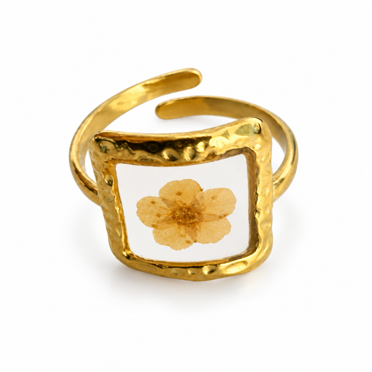 Bague florale Rose tendre