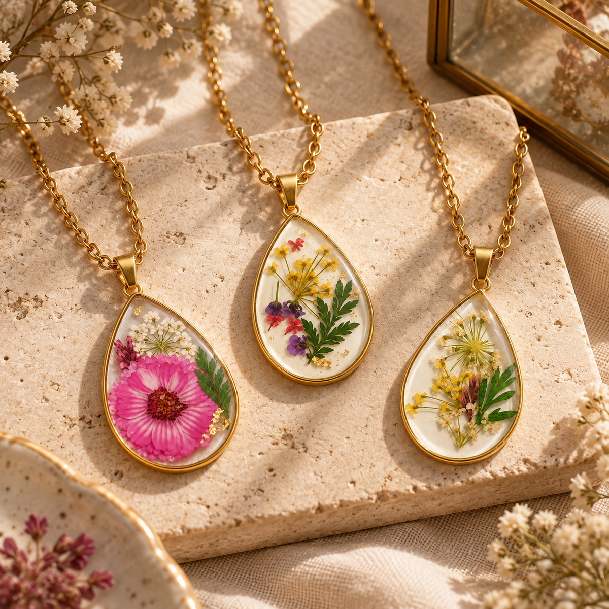 Collier Goutte Florale