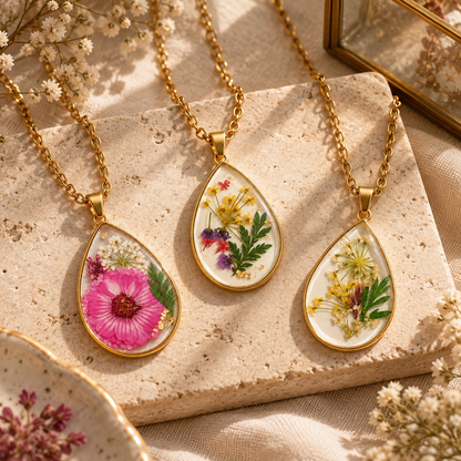 Collier Goutte Florale