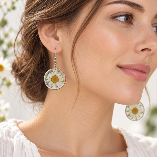 Boucles d’oreilles Marguerite tendre
