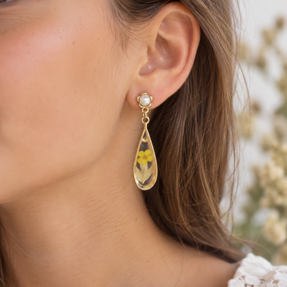 Boucles d’oreilles Goutte botanique