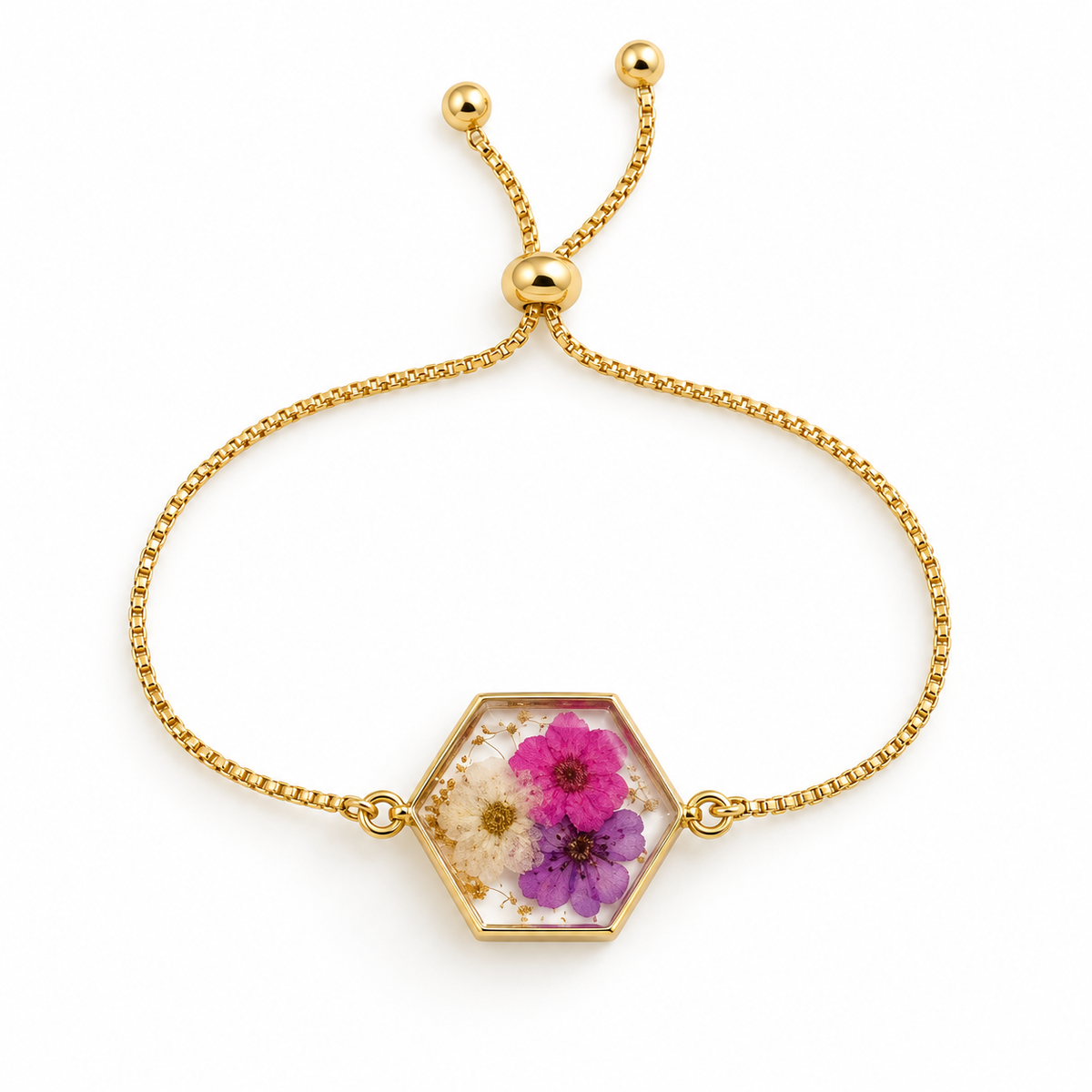 Bracelet fleuri Éclosion rosée