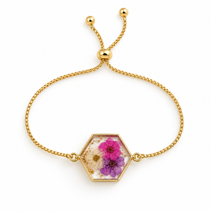 Bracelet fleuri Éclosion rosée