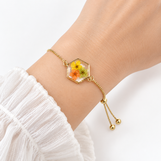 Bracelet fleuri Soleil végétal