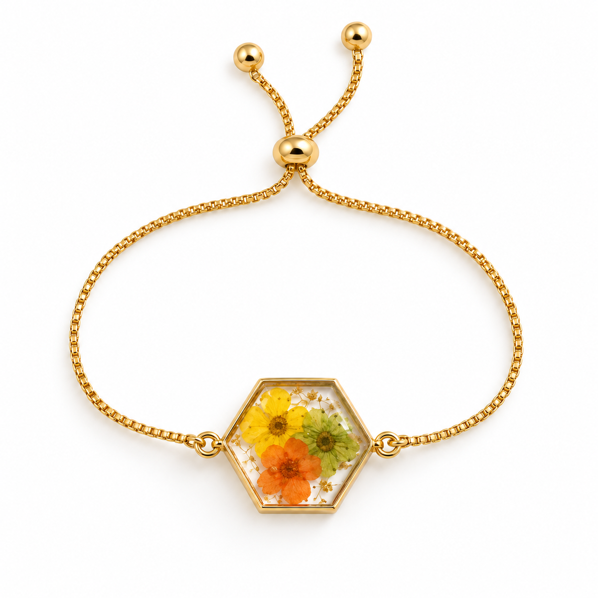 Bracelet fleuri Soleil végétal