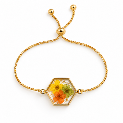 Bracelet fleuri Soleil végétal