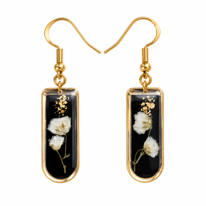 Boucles d’oreilles Médaillon noir