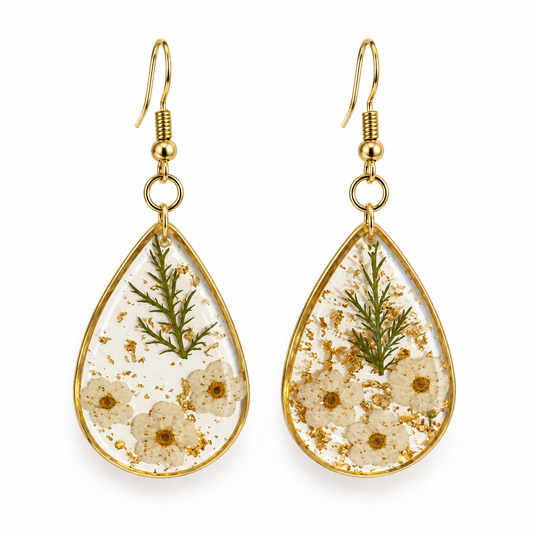 Boucles d’oreilles Rosée végétale