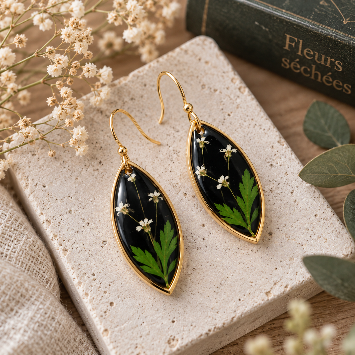 Boucles d’oreilles Nuit fleurie