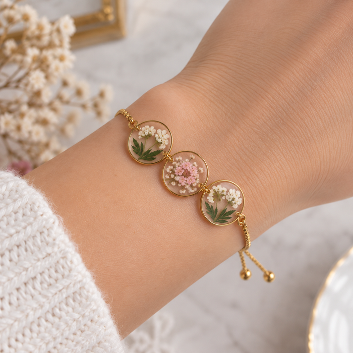 Bracelet fleuri Jardin tendre