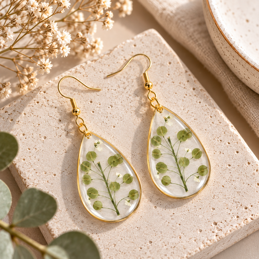 Boucles d’oreilles Herbier délicat