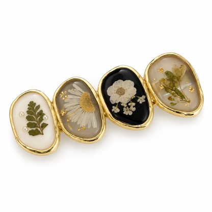 Barrette florale Herbier d’ombre