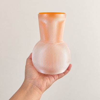 Vase Lumi transparent & orange