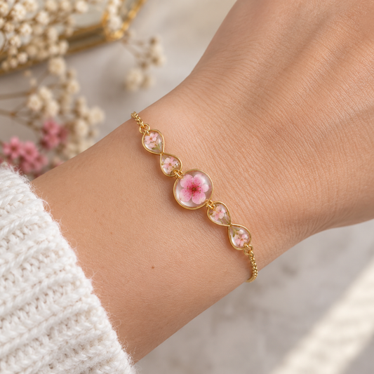 Bracelet fleuri Rosée de fleurs