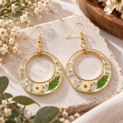 Boucles d’oreilles Couronne végétale