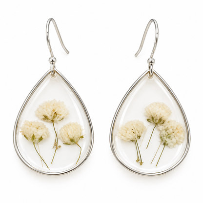 Boucles d’oreilles Goutte de Gypsophile