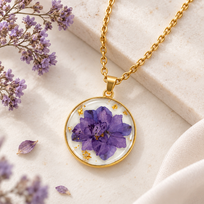 Collier Délicat Delphinium
