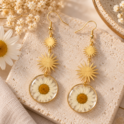 Boucles d’oreilles Marguerite bohème