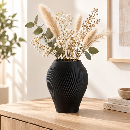 ANTIQUE Vase étanche d'origine végétale Noir