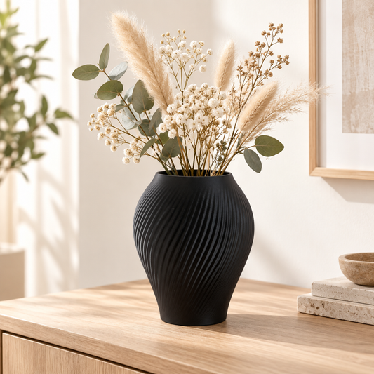 ANTIQUE Vase étanche d'origine végétale Noir