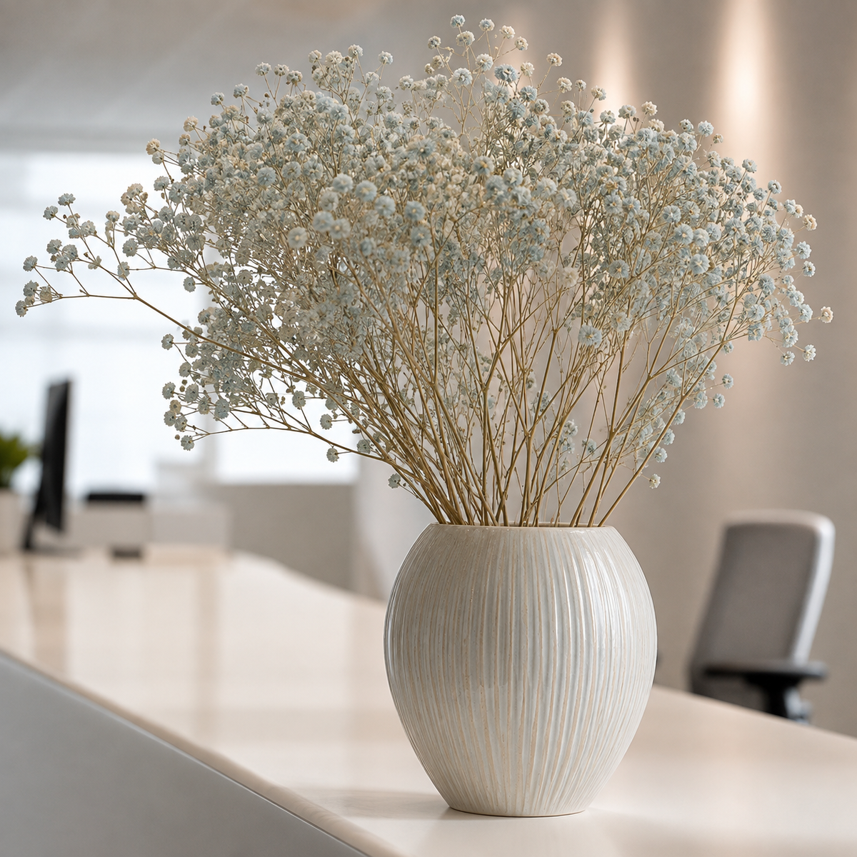 Gypsophile Stabilisé Bleu/beige Pastel