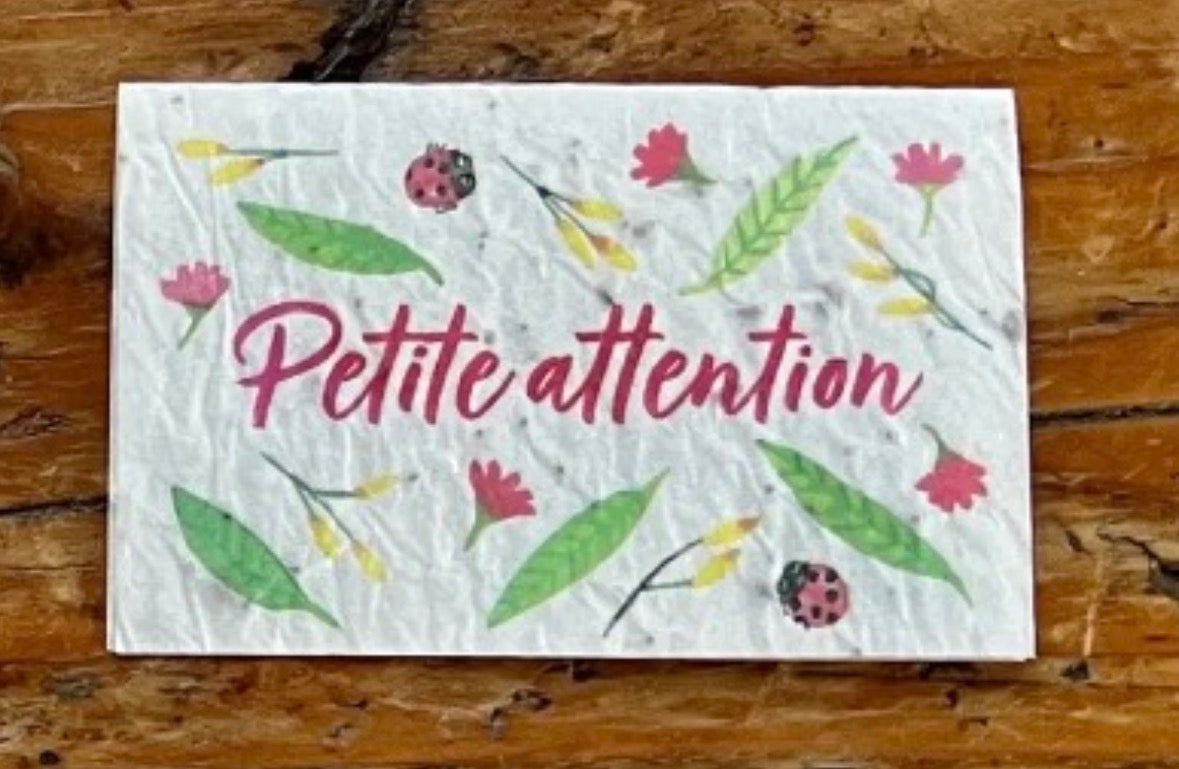 Petite attention... Mini carte à planter