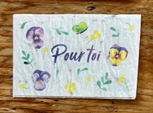 Pour toi... Mini carte à planter