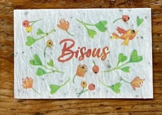 Bisous! Mini carte à planter