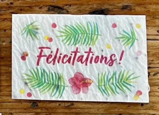Félicitations! Mini carte à planter