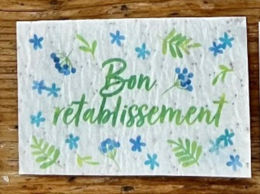 Bon rétablissement! Mini carte à planter