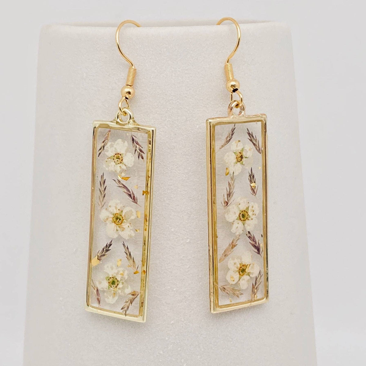Boucles d’oreilles Rectangle Jonquille