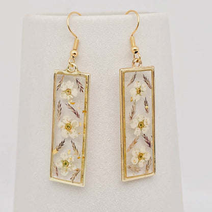 Boucles d’oreilles Rectangle Jonquille