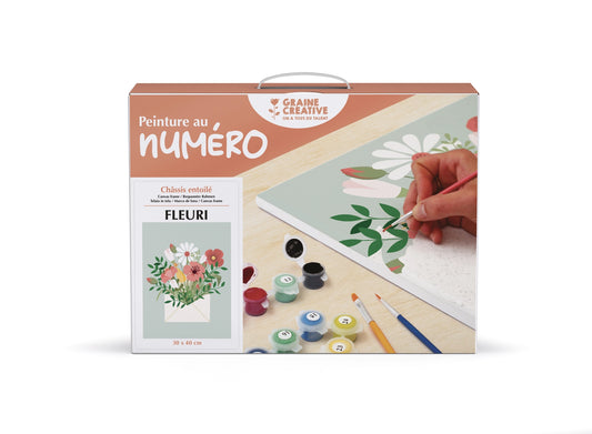 Kit peinture fleurie à numéro