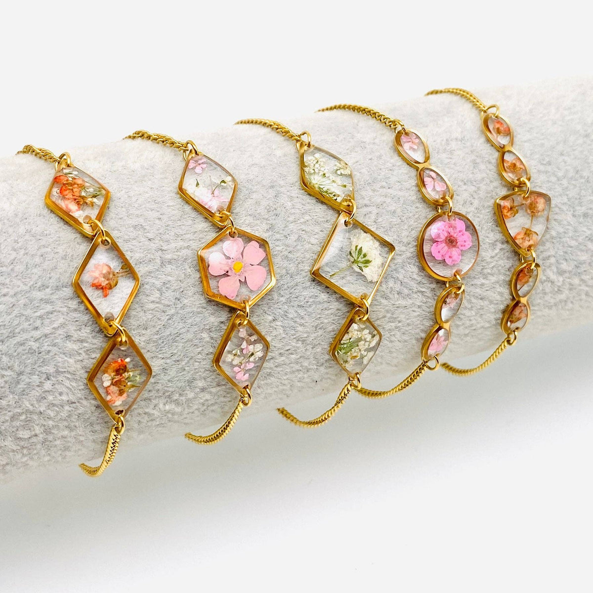 Bracelet fleuri Éclat blanc