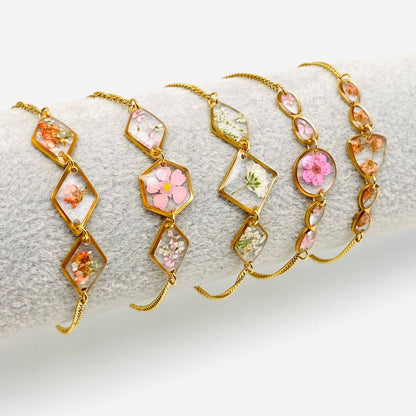 Bracelet fleuri Éclat blanc