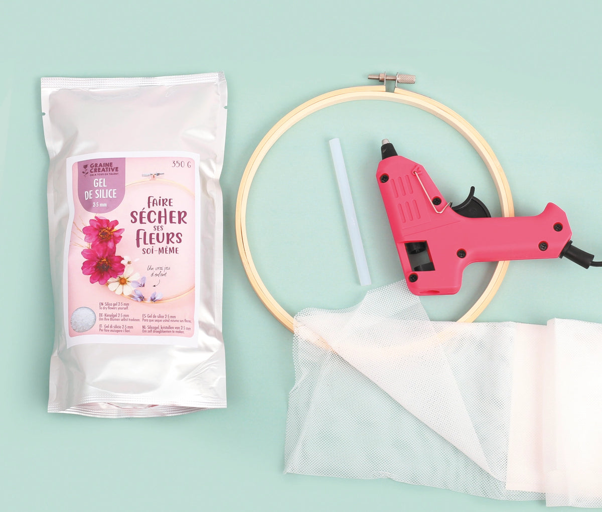 Kit Déco florale avec pistolet à colle