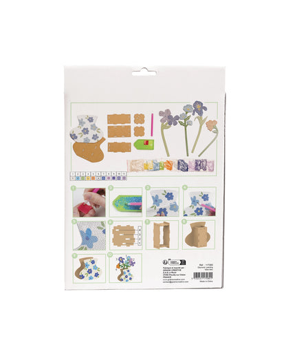 Kit Vase et fleurs bleues