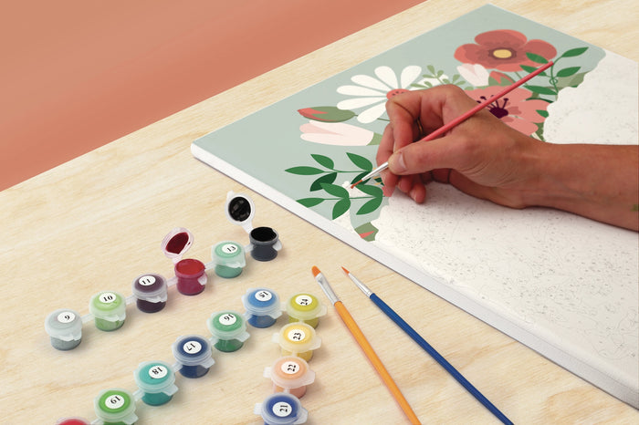 Kit peinture fleurie à numéro