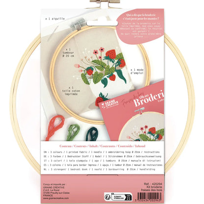 Kit DIY broderie Fraises des bois