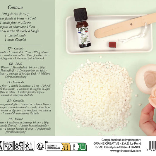 Kit DIY Trio de bougies fleurs